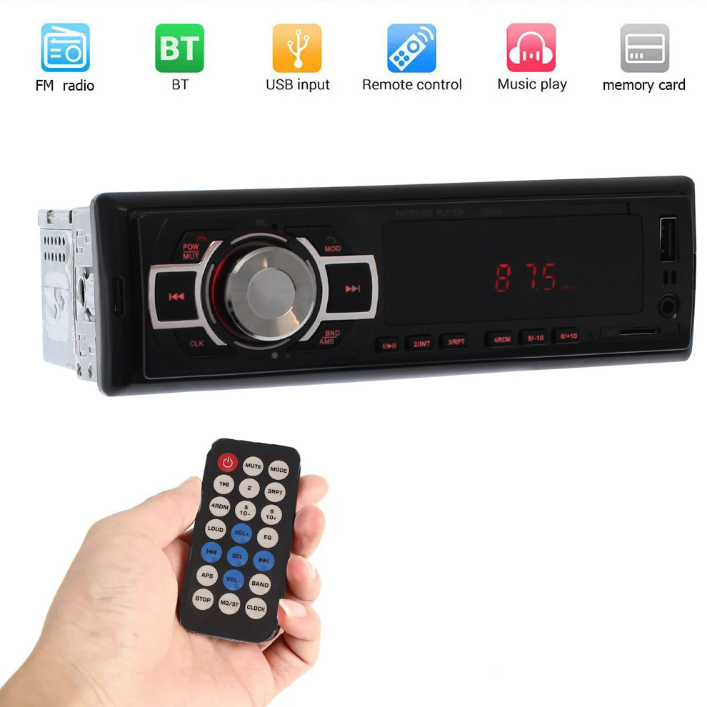 FONY® MP3 Player Ηχοσύστημα Αυτοκινήτου Universal 1DIN Bluetooth - Ραδιόφωνο - USB - AUX - SD με Τηλεχειριστήριο & Αποσπώμενη Πρόσοψη